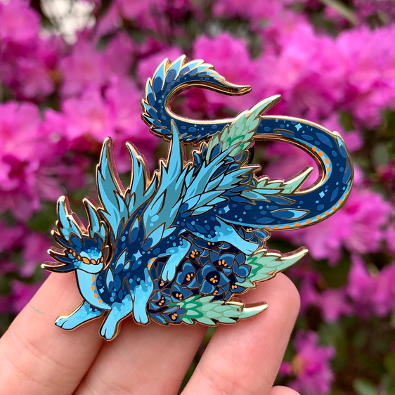 Sapphire Tower (enamel pin