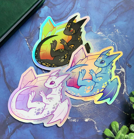 Crystal Dragon Stickers